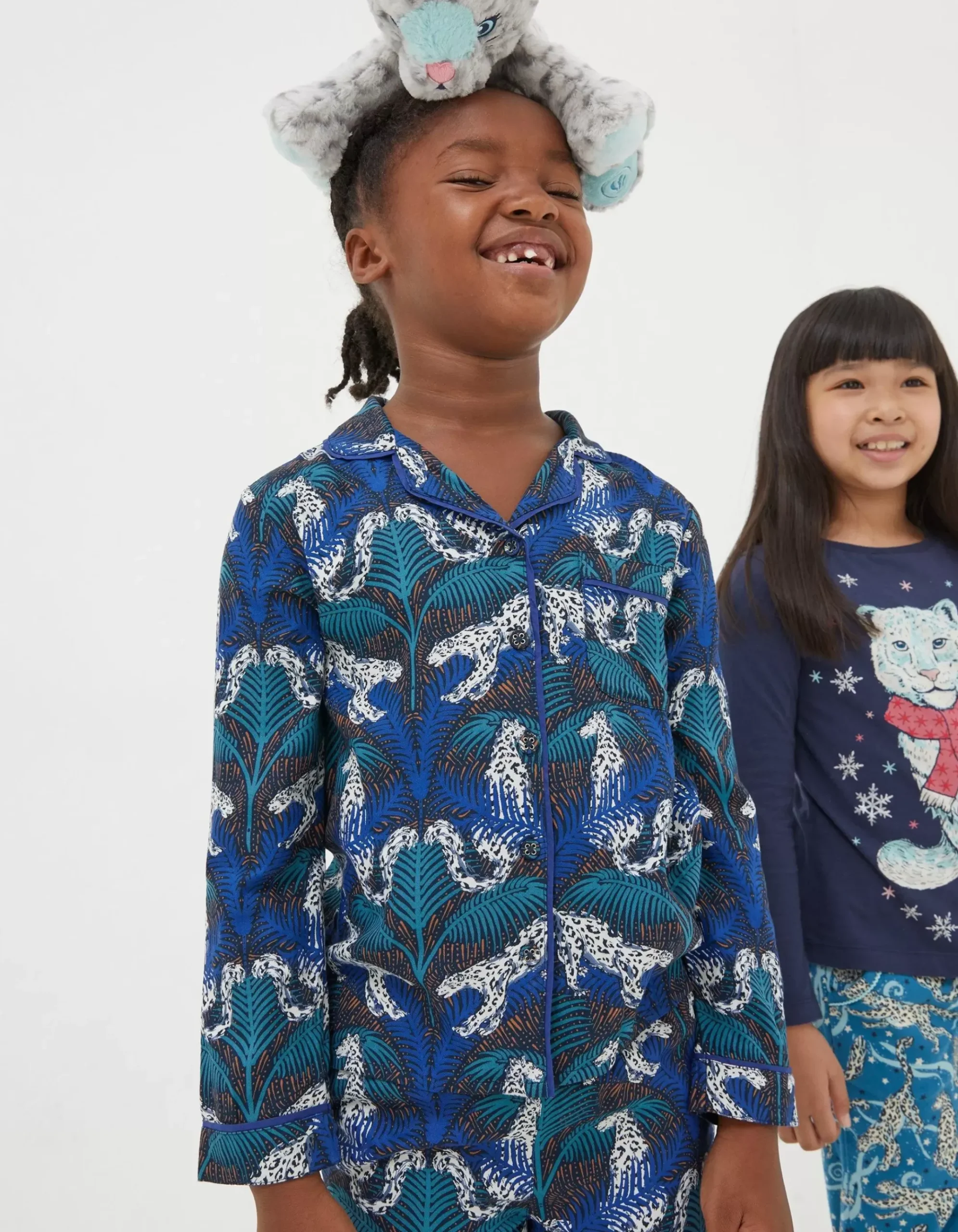 Sadie Snow Leopard Woven Pyjama Set