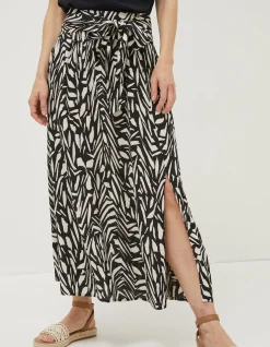Sasha Paintstroke Midi Skirt