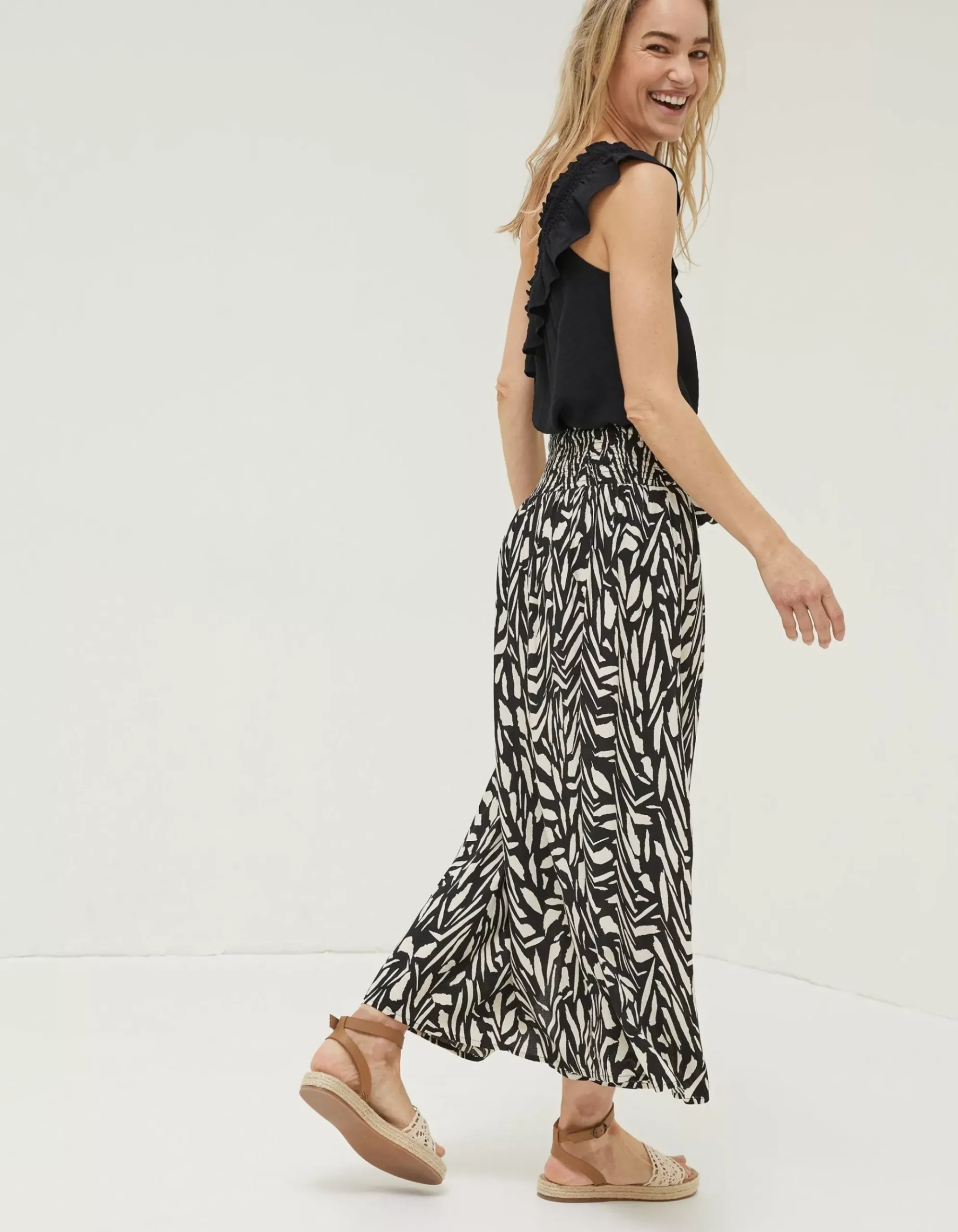 Sasha Paintstroke Midi Skirt