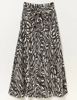 Sasha Paintstroke Midi Skirt