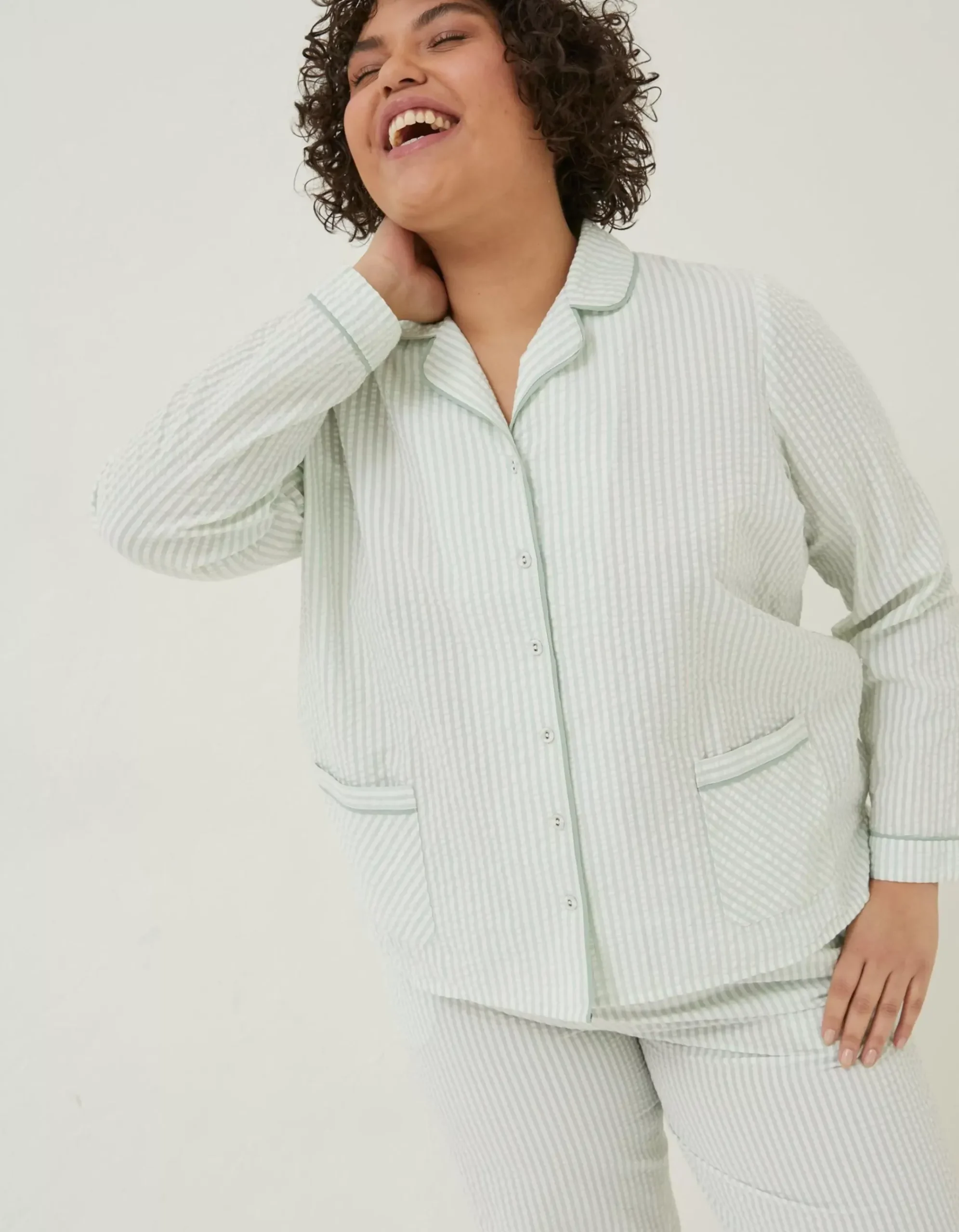 Seersucker Stripe Pj Shirt