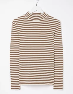 Selina Stripe Roll Neck Top