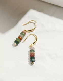 Semi Precious Drop Earrings