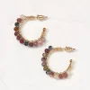 Semi Precious Hoops