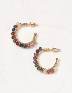 Semi Precious Hoops