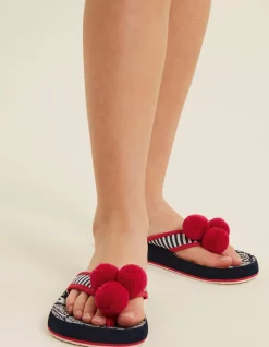 Shell Print Flip Flops