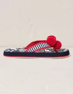 Shell Print Flip Flops
