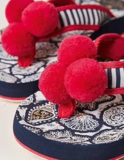 Shell Print Flip Flops
