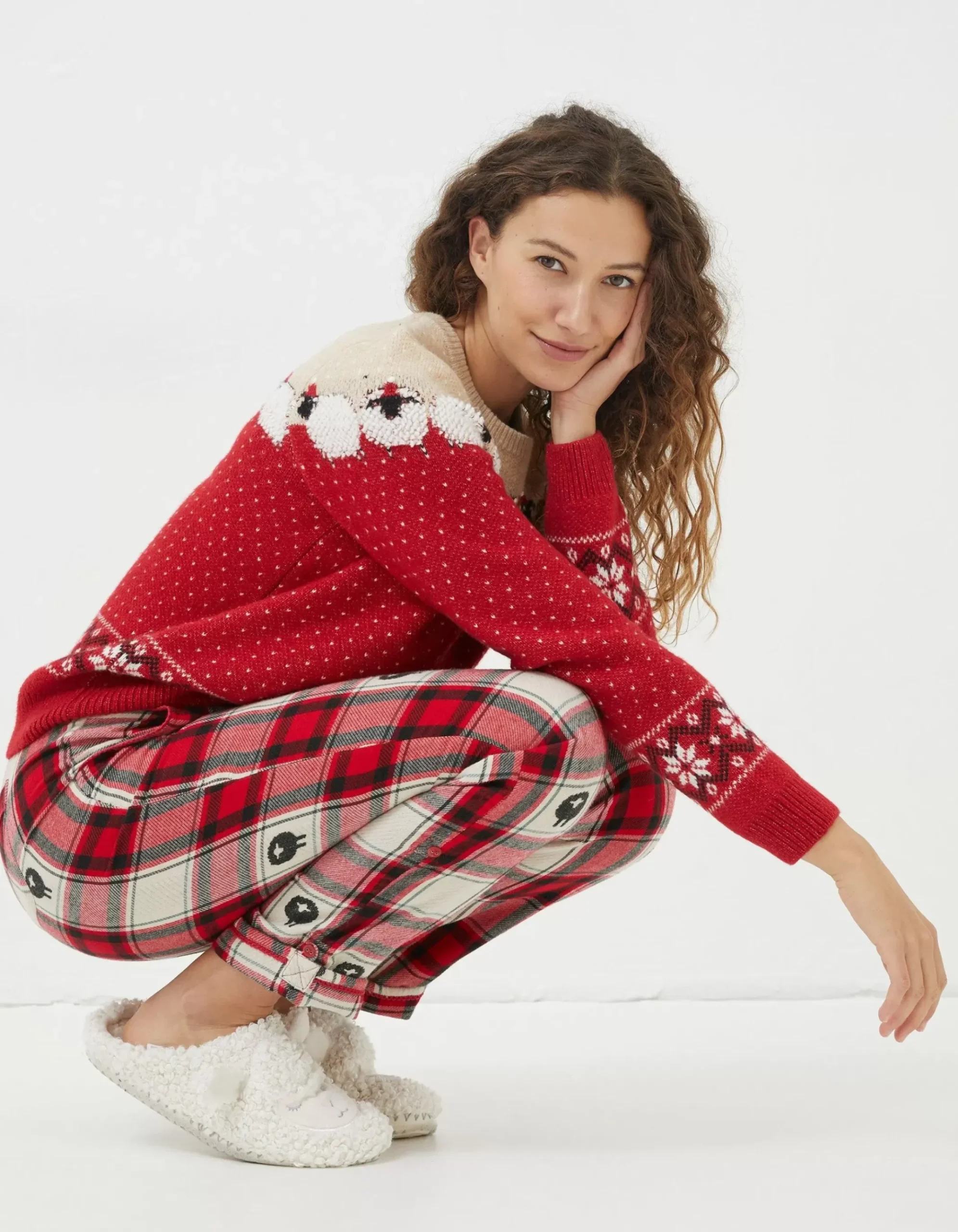 Shelter Stevie Sheep Jacquard Pyjama Bottoms