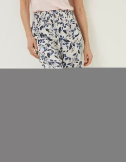 Shirred Batik Flowers Trousers