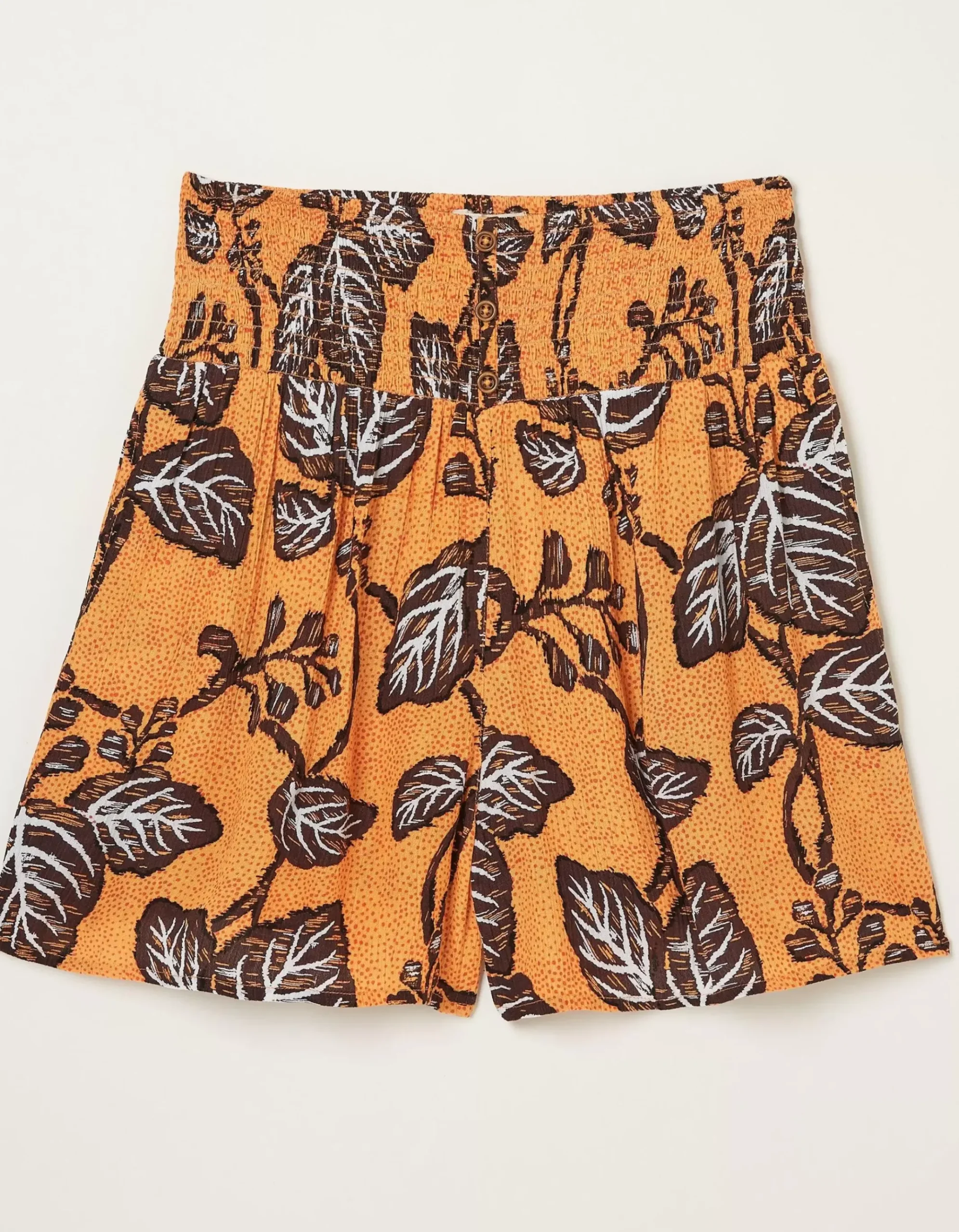 Shirred Vine Floral Shorts