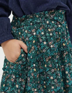 Sia Evergreen Floral Skirt