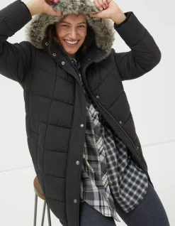 Sienna Quilted Mid Length Coat