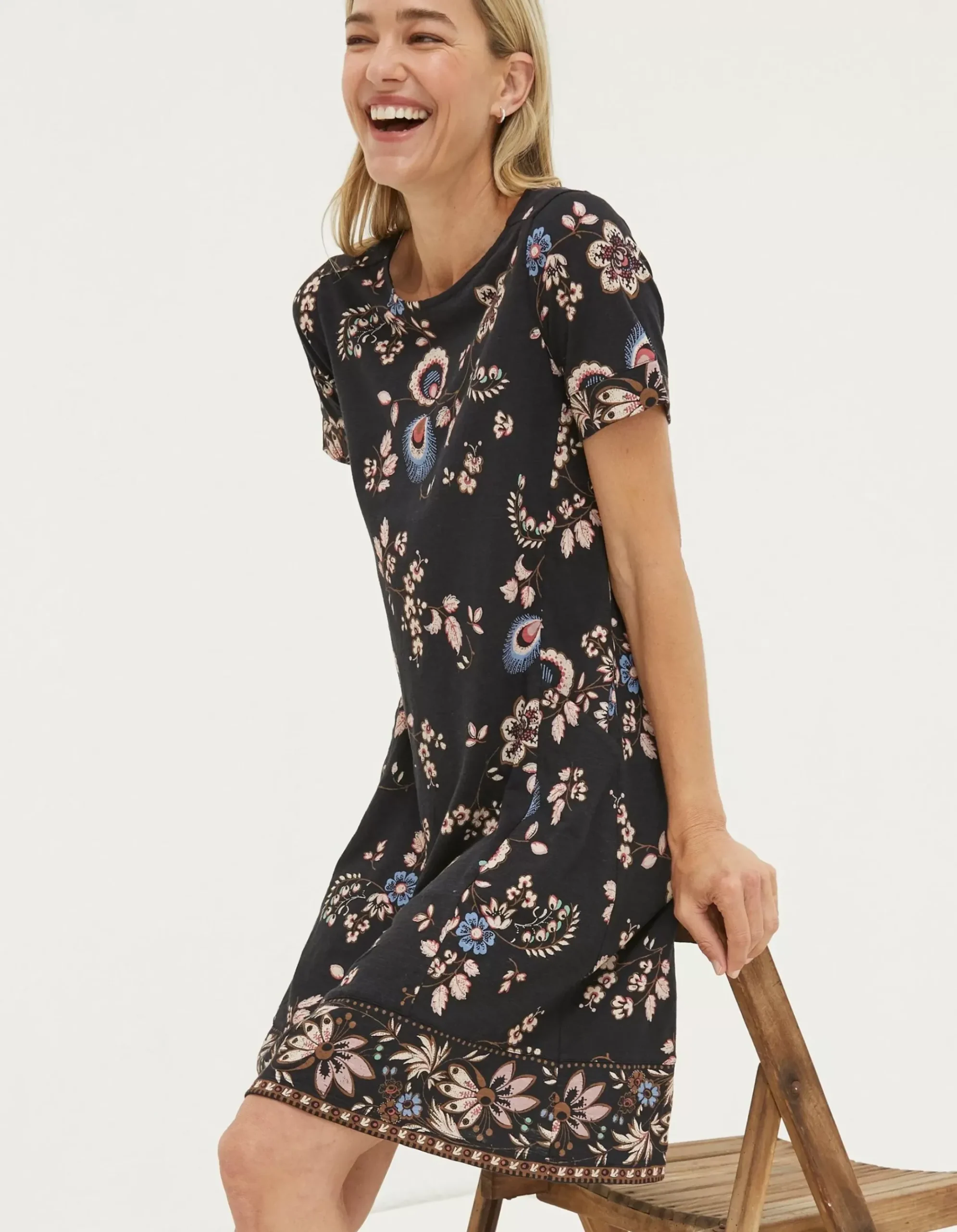 Simone Floral Jersey Dress