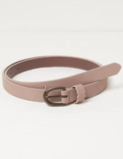 Skinny Scalloped Keeper Belt