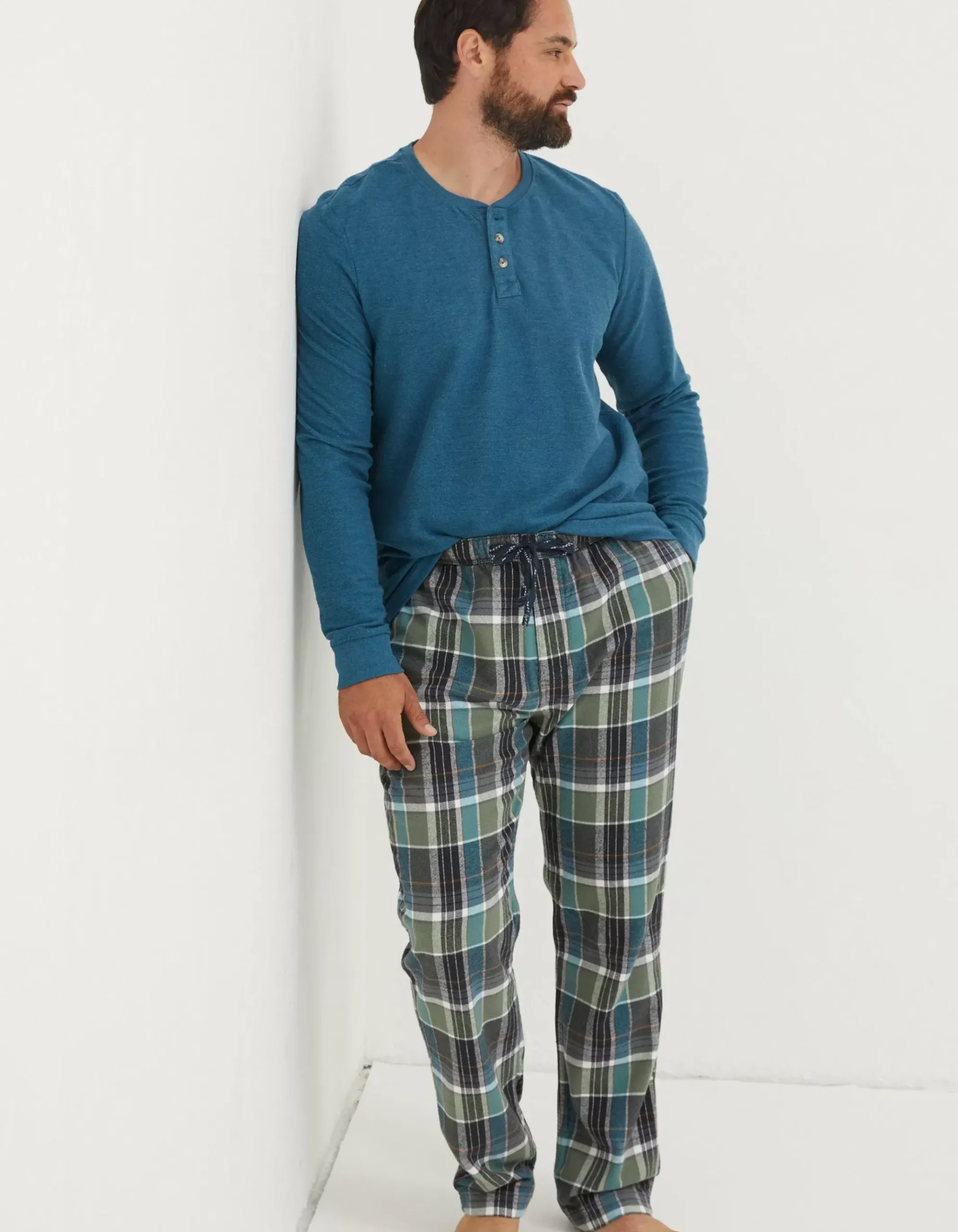 Southsea Checked Pyjama Bottoms