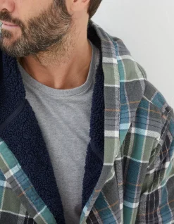 Southsea Fleece Checked Robe