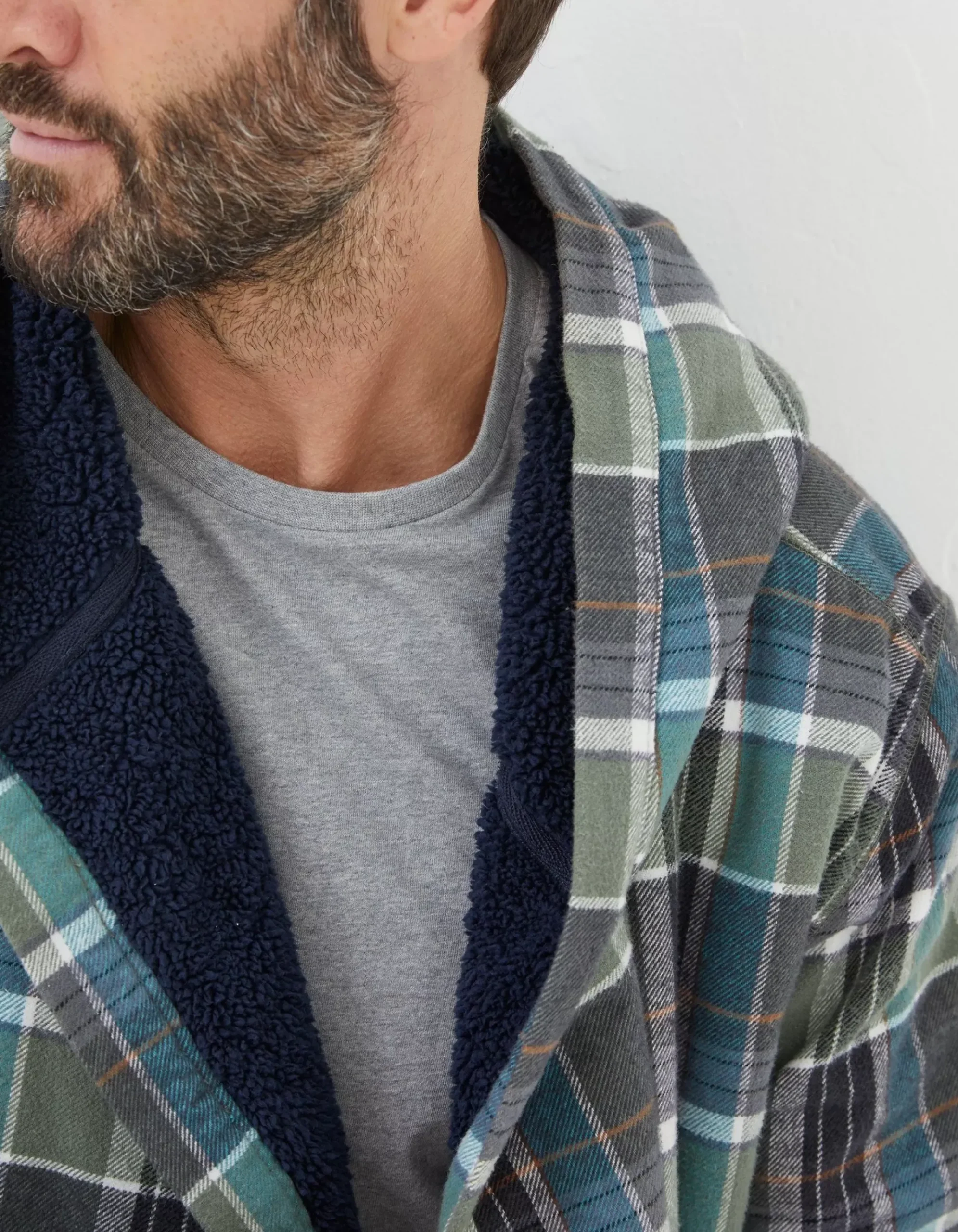 Southsea Fleece Checked Robe