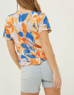 Stencil Floral Knitted Top