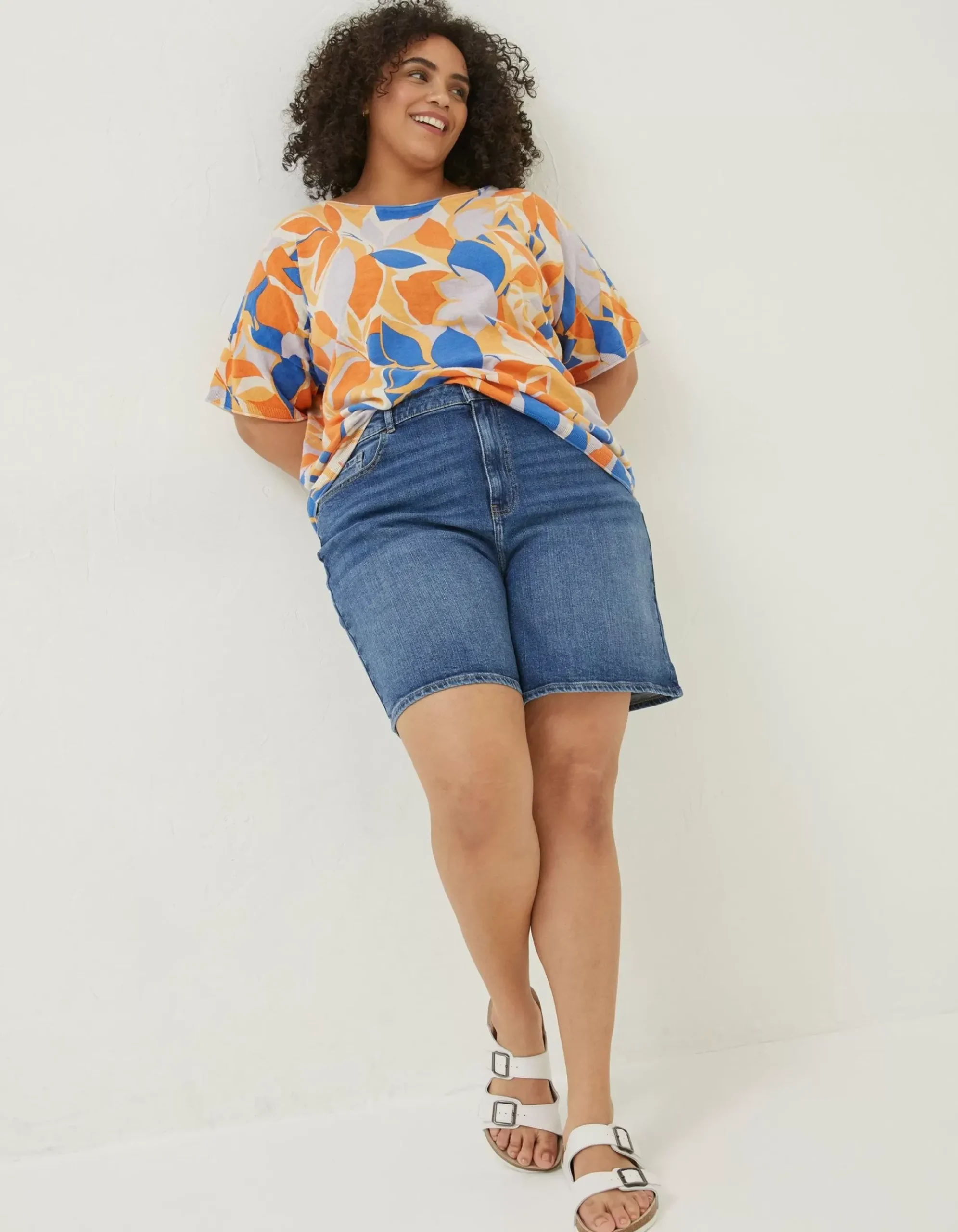 Stencil Floral Knitted Top
