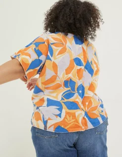 Stencil Floral Knitted Top
