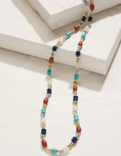 Stone And Bead Necklace