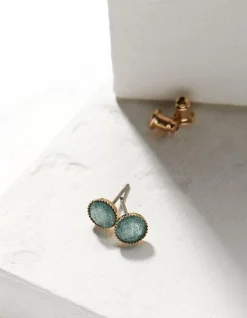 Stone Stud Earrings