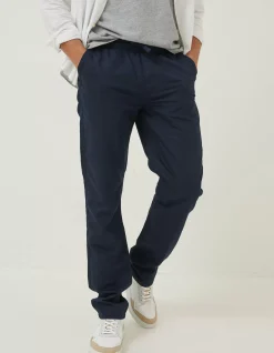 Straight Cotton Linen Trousers
