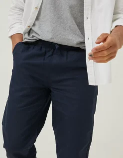 Straight Cotton Linen Trousers