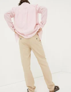 Straight Cotton Linen Trousers