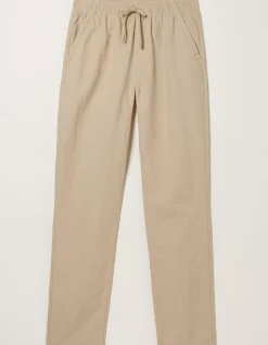 Straight Cotton Linen Trousers