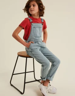 Stripe Denim Dungarees