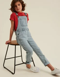 Stripe Denim Dungarees