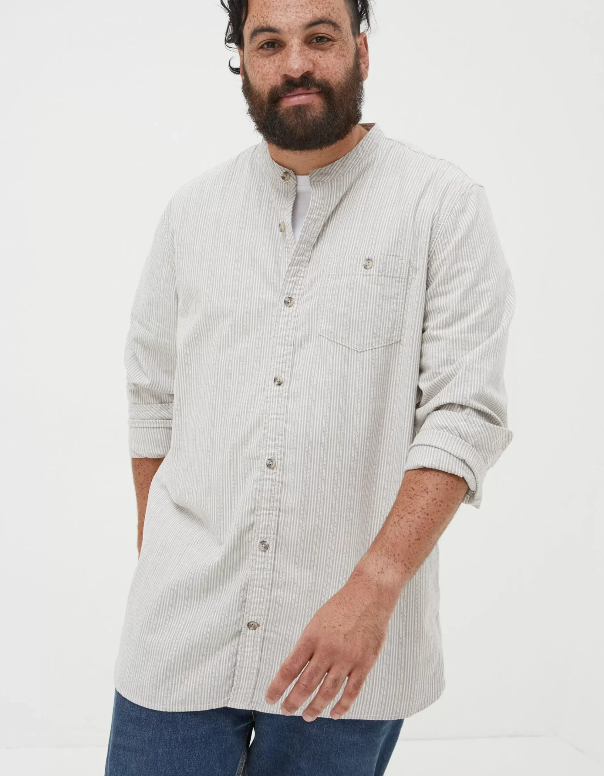 Stripe Grandad Shirt