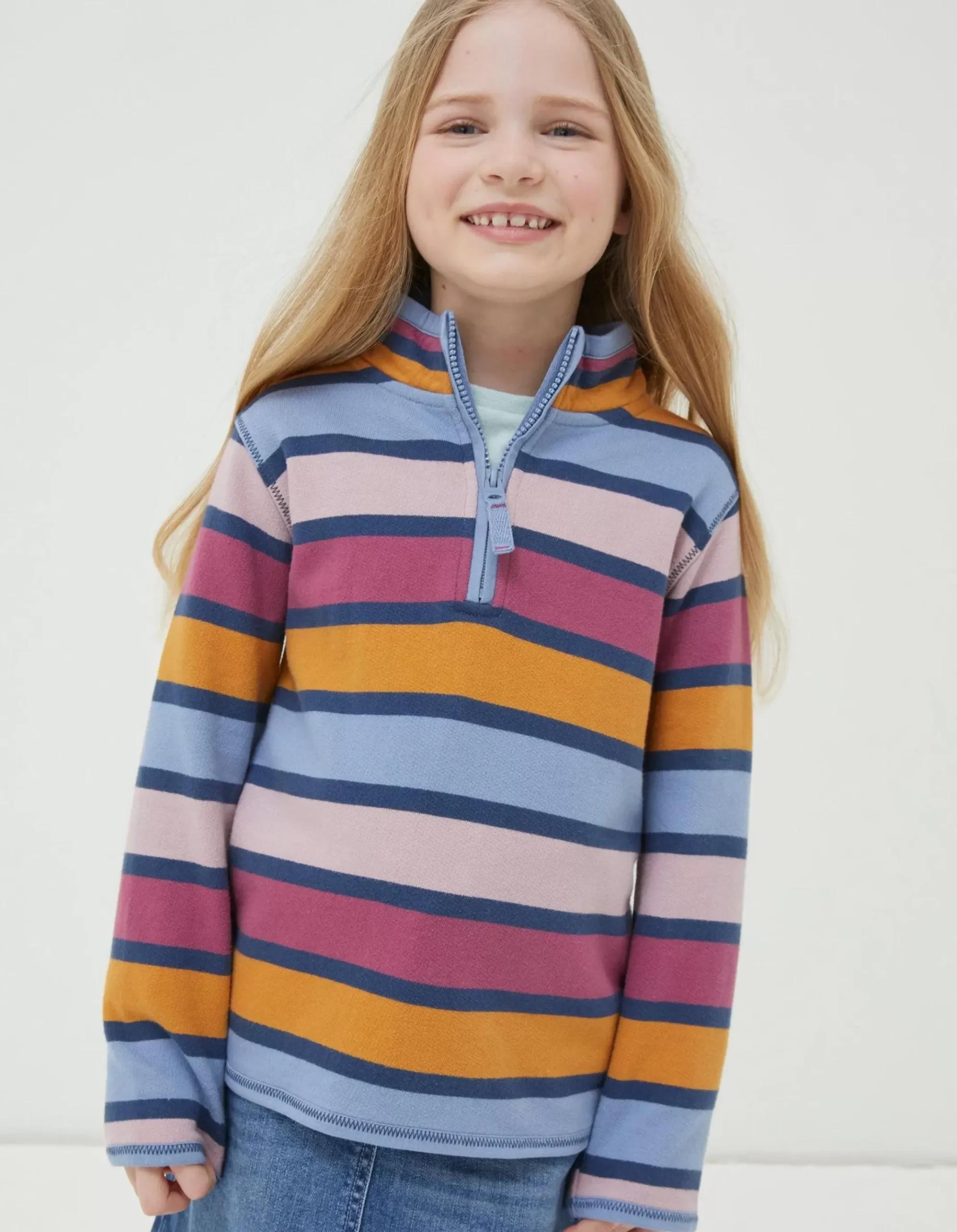 Stripe Half Neck Sweatshirt