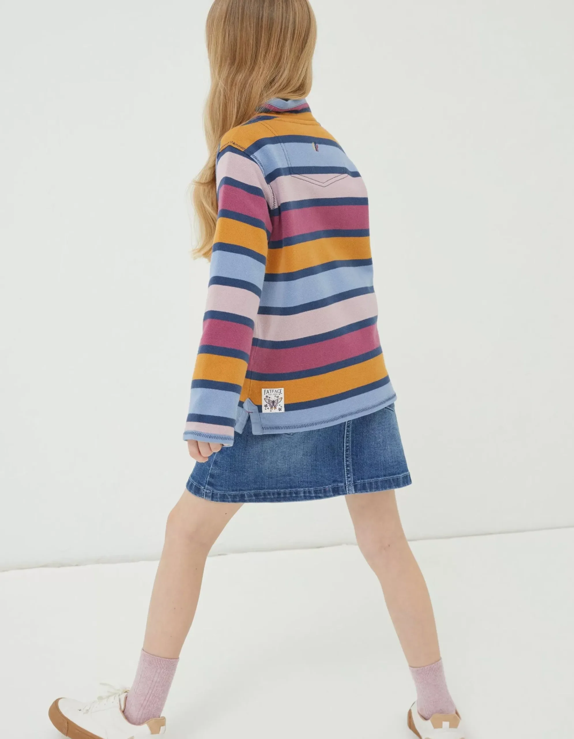 Stripe Half Neck Sweatshirt