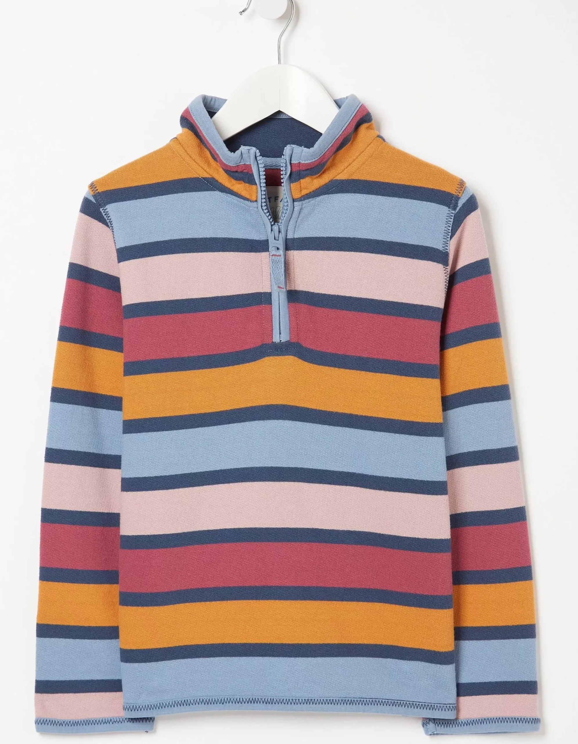 Stripe Half Neck Sweatshirt