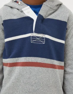 Stripe Henley Hoodie