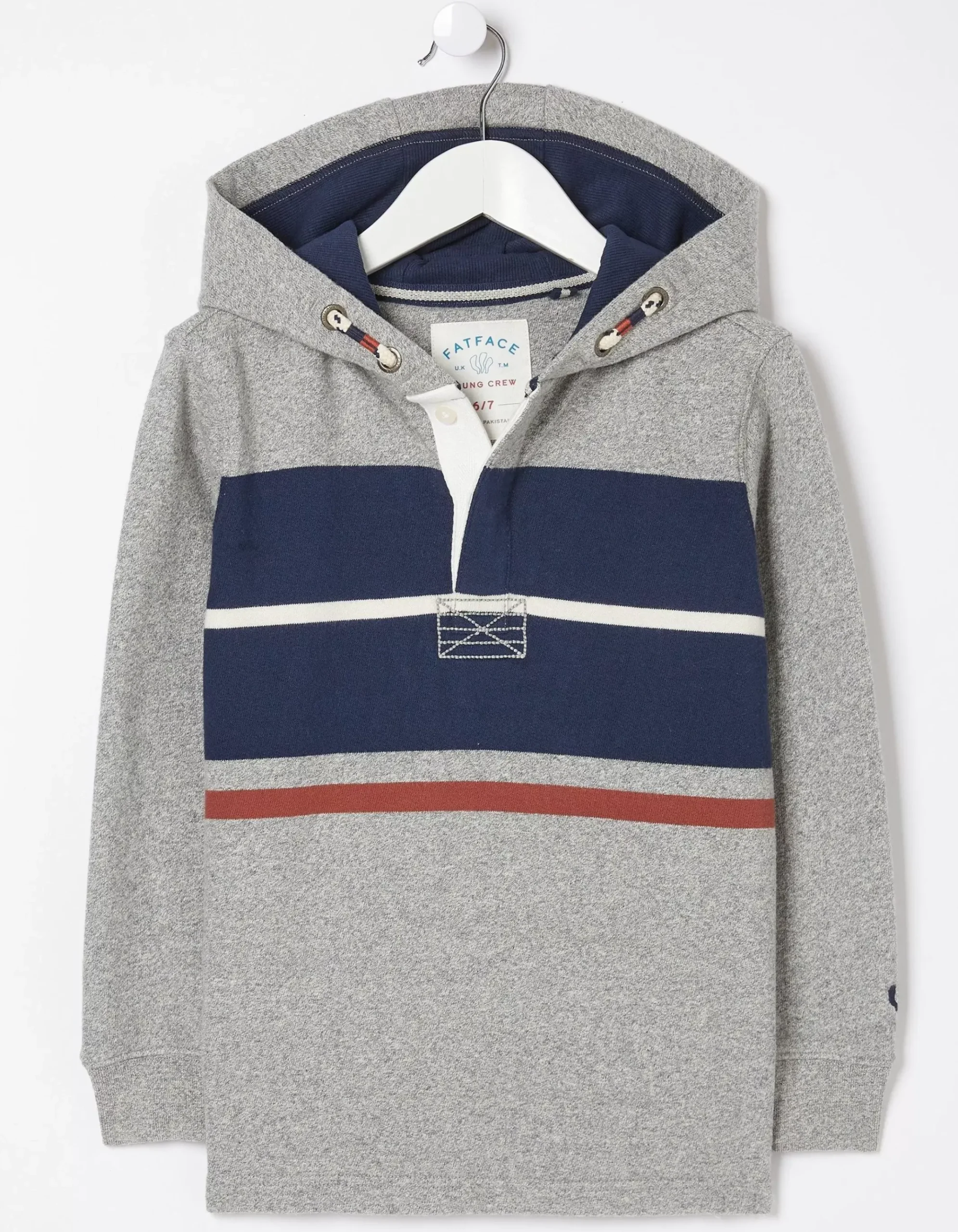 Stripe Henley Hoodie