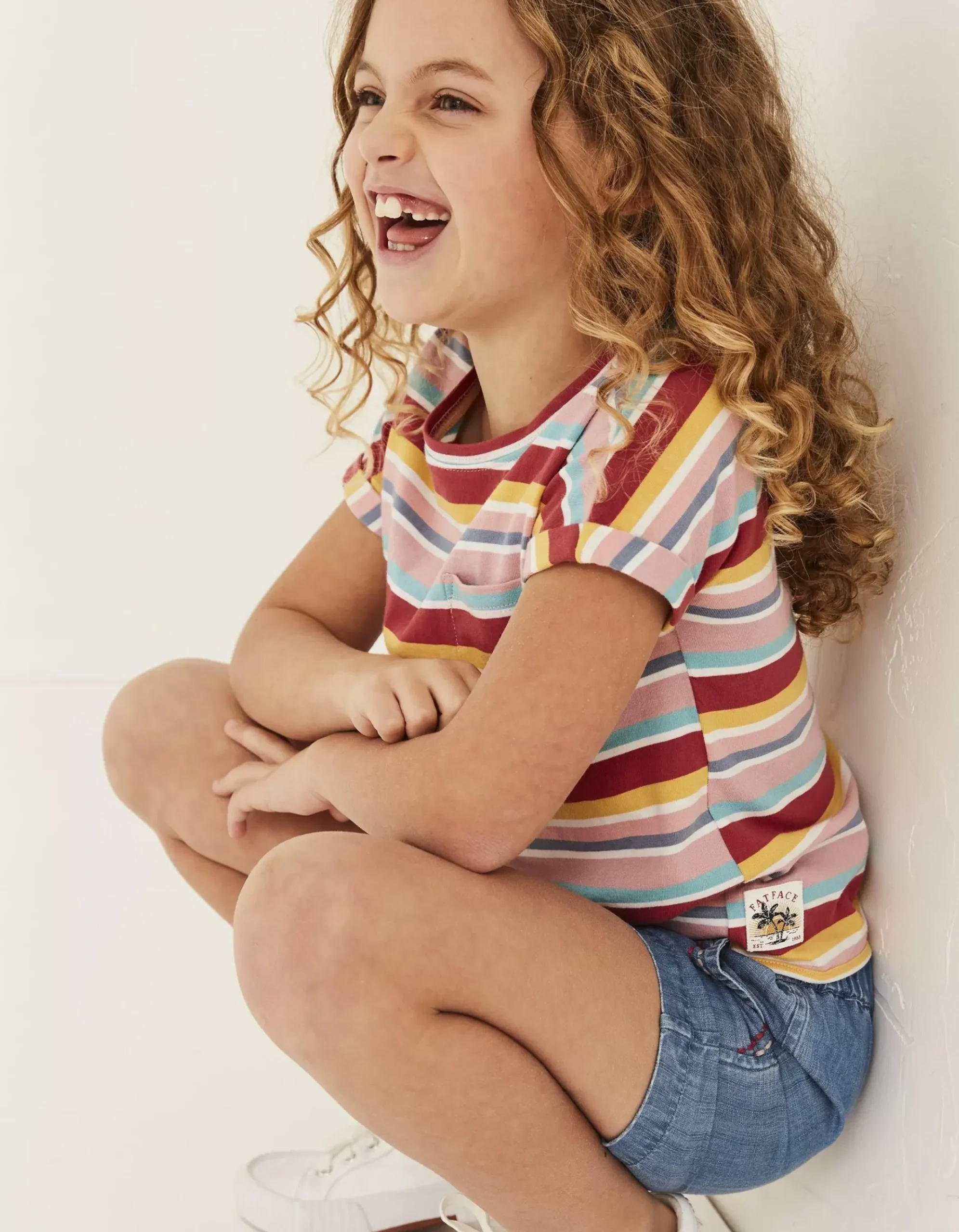 Stripe Knot Front T-Shirt