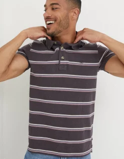 Stripe Pique Polo