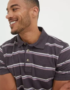 Stripe Pique Polo