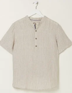 Stripe Pop Over Linen Shirt