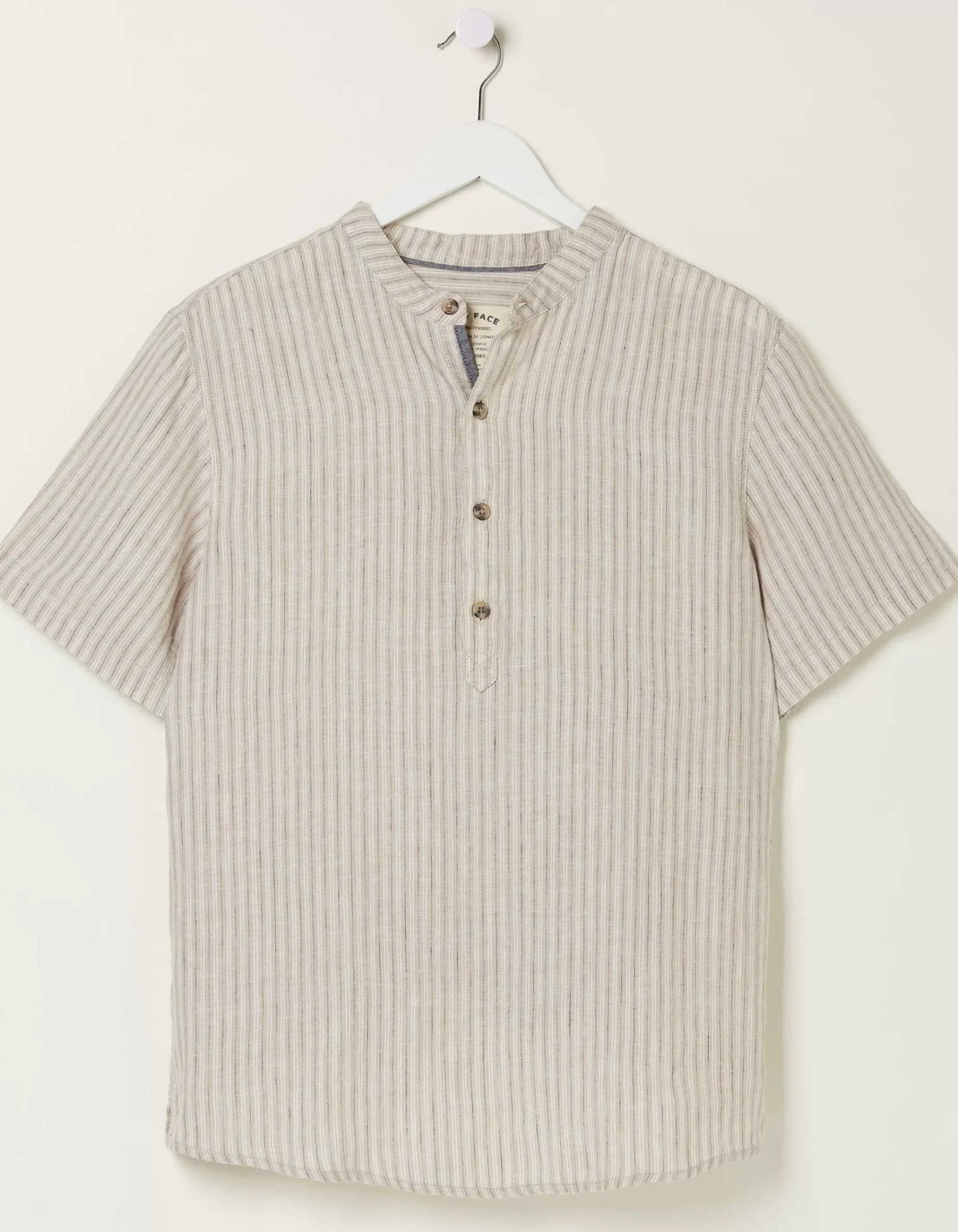 Stripe Pop Over Linen Shirt