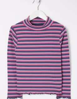 Stripe Rollneck Jersey T-Shirt
