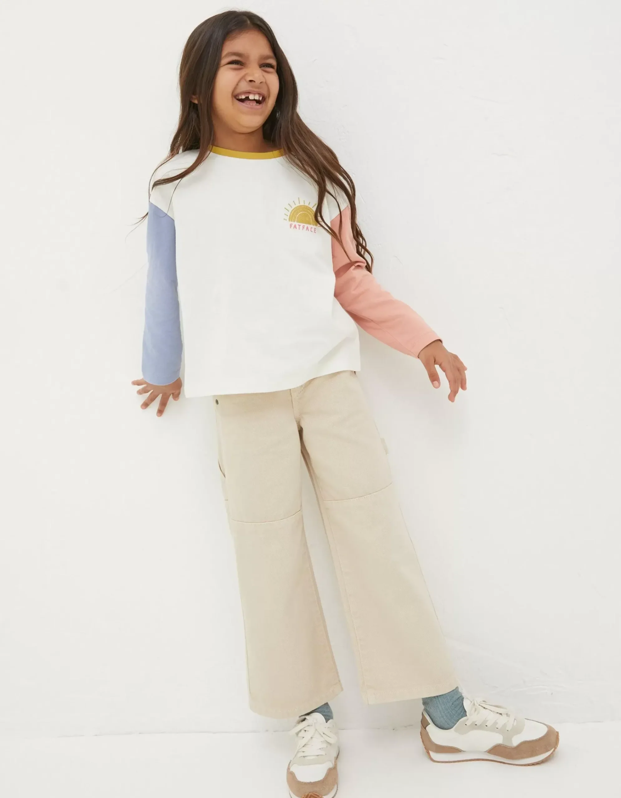 Sun Embroidered Long Sleeve T-Shirt