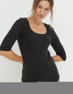 Susie Square Neck Rib Top