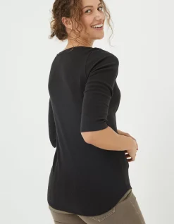 Susie Square Neck Rib Top