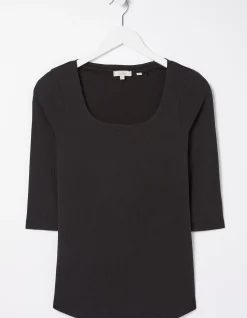 Susie Square Neck Rib Top