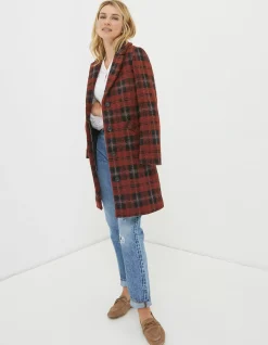 Tanya Wool Blend Check Coat